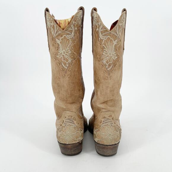 Old Gringo Erin Bone Cream Floral Embroidered Western Cowgirl Boot size 7 - Picture 8 of 14